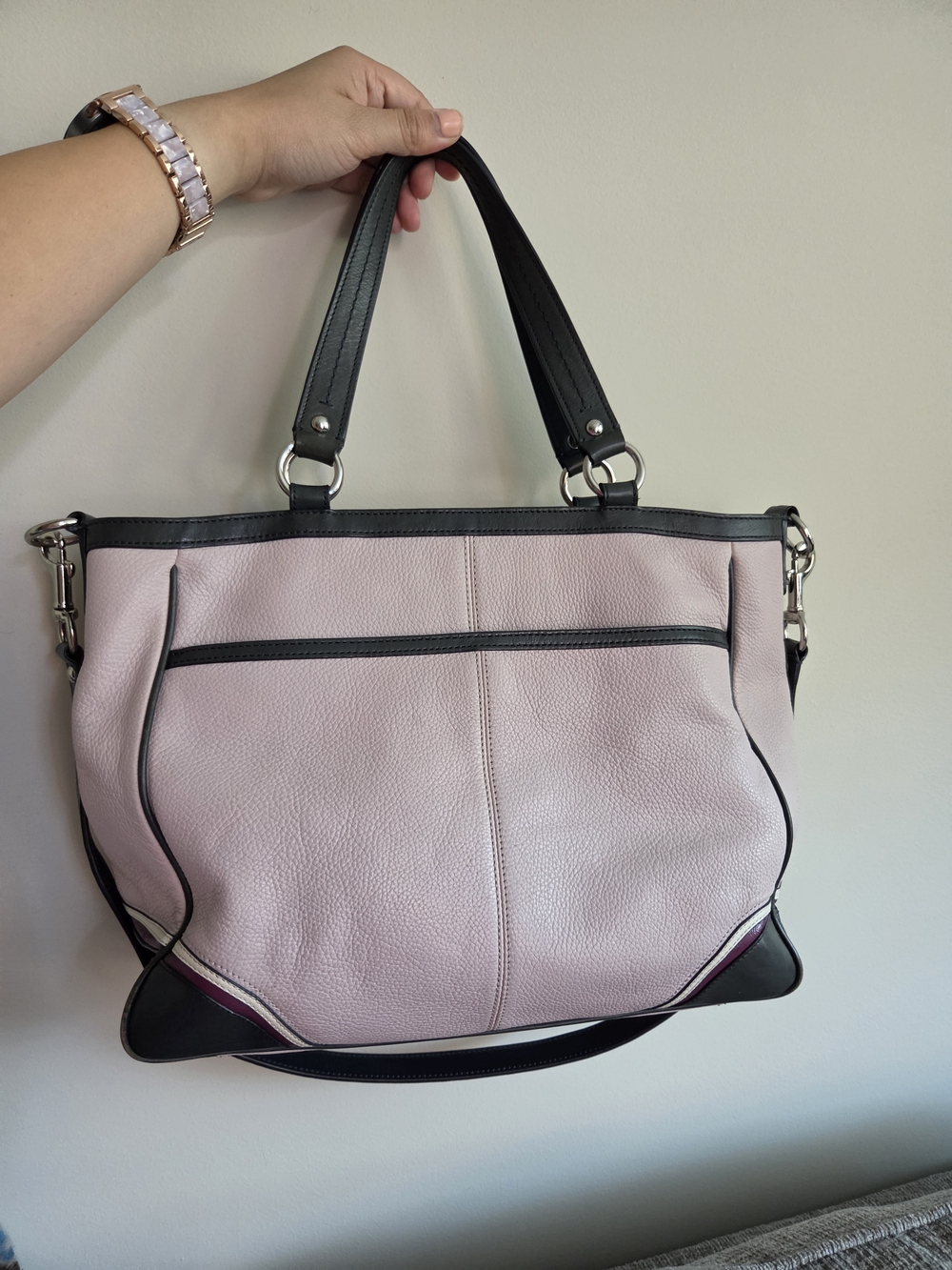 Coach Laura Spectator Pebbled Leather Shoulder Bag (Style #F15145) - Picture 2 of 10